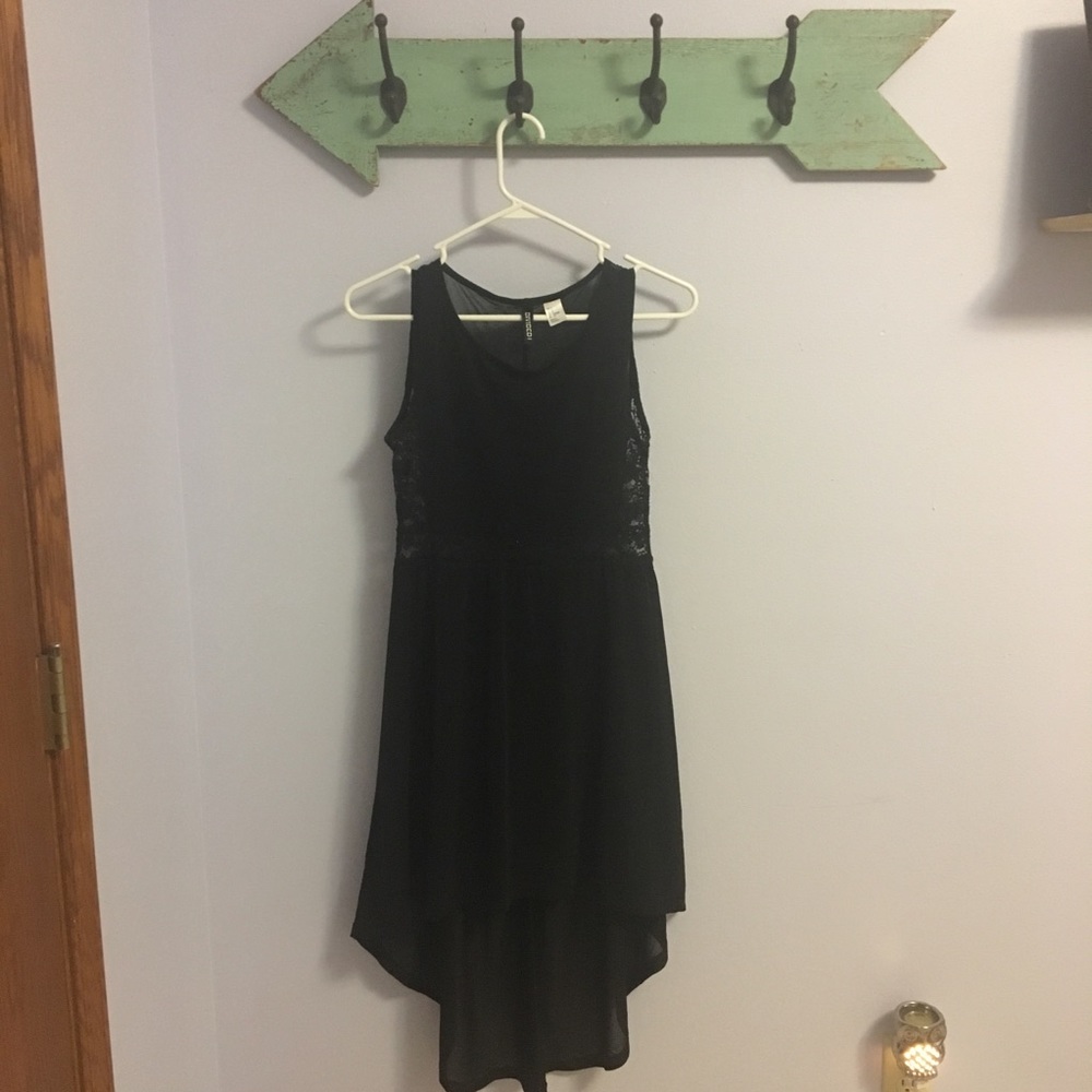 H&M black high low lace dress, lightly used